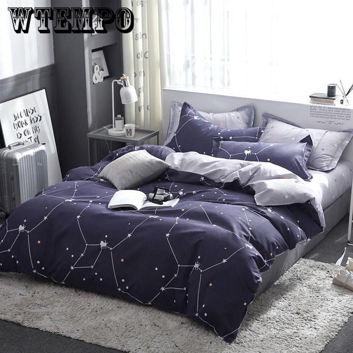 3/4 Pcs  Bedding Sets Girl Kid Teenage Linen Duvet Cover Pillowcase Bed Sheet King Queen Single Bedspread