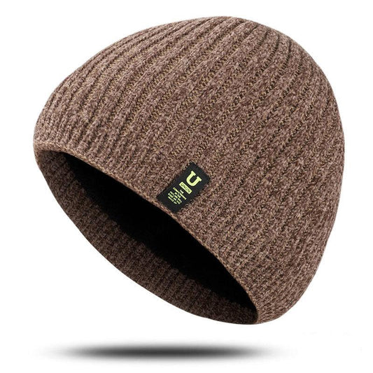 Autumn and Winter Knitted Woolen Hats Plus Velvet Thickening Warm Ear Protection Windproof Ski Caps Leisure Men and Women Hoods