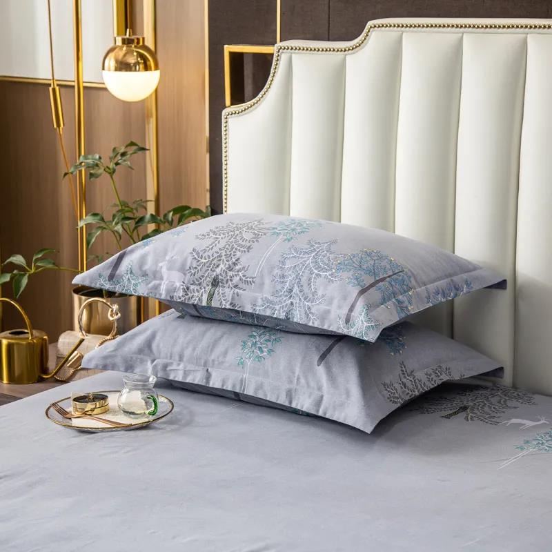 Two-piece Pillowcase Modern Minimalist Thickened Brushed Pillowcase Double Bedroom Pillowcase 48*74cm