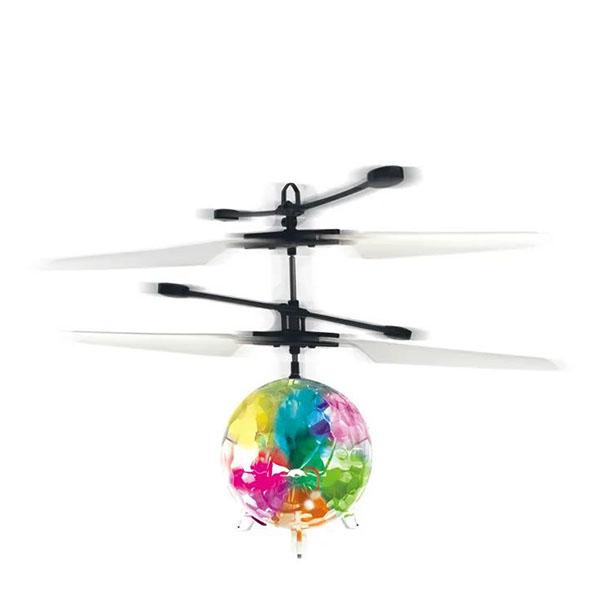 Mini Children Flash Flying Ball Colorful Shinning Light LED Remote Control Aircraft Crack Planet Toy