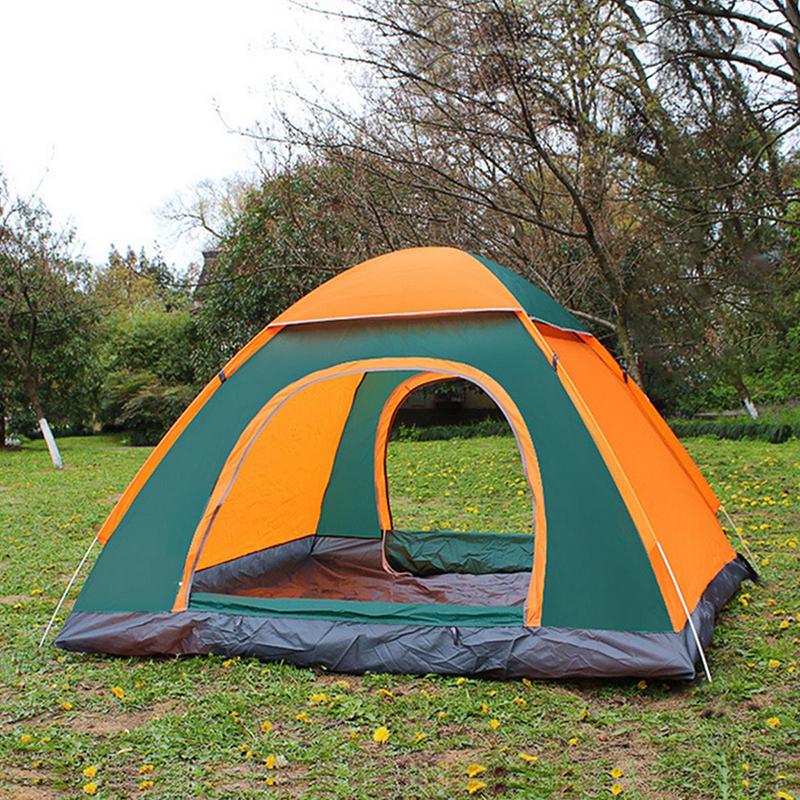 4-person Camping Tent Portable Pop-up Tent Waterproof and UV-proof Awning Travel Beach Outdoor Artifact