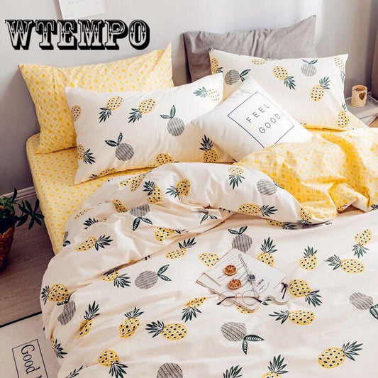 Bedding Set Print Set Lifelike Bedclothes with Pillowcase Bed Set Home Textiles