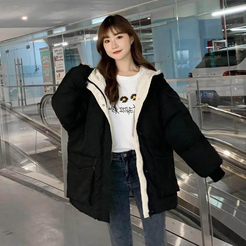 Down Padded Jacket Women's Cotton-padded Jacket Loose Padded Jacket Short Padded Winter Jacket