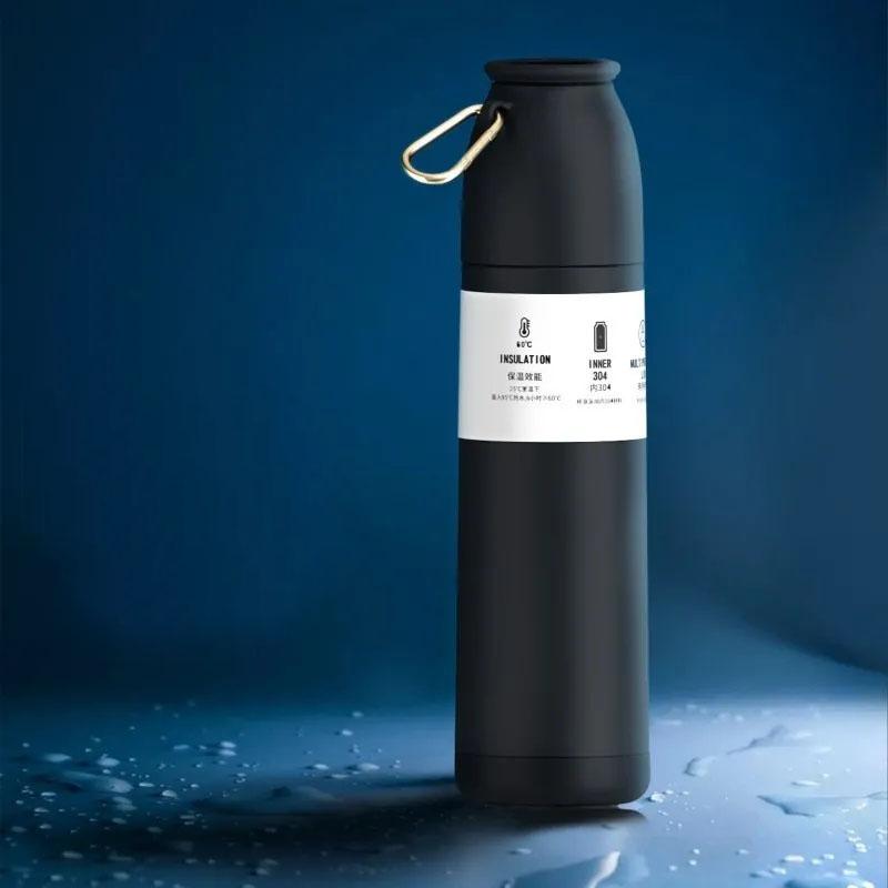 Large-capacity Vacuum Stainless Steel Vacuum Flask Male and Female Student Water Cup Outdoor Sports Office Portable Leak-proof Tea Cup