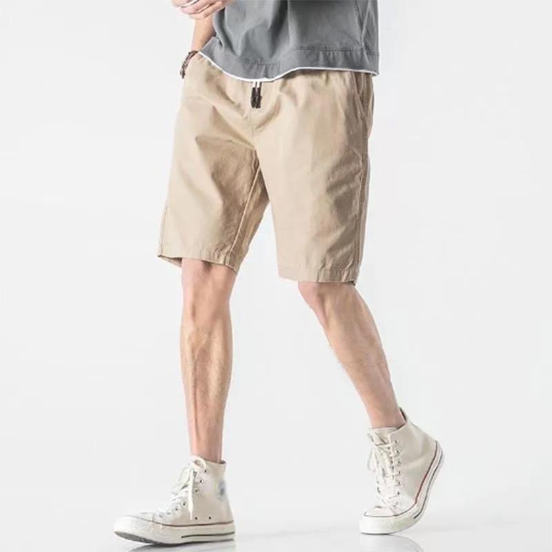 Sports Casual Shorts Men's Summer Loose Five-point Pants Sports Cotton Straight-leg Pants Outer Wear Gray Beach Pants