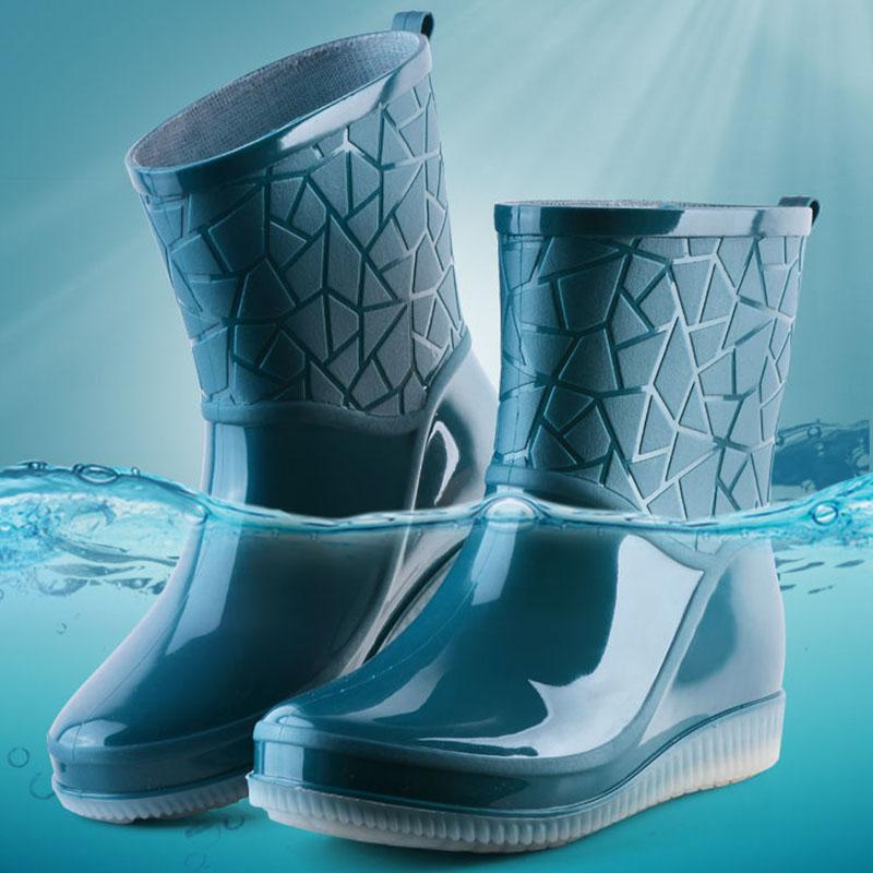 Rain Boots Women's Adult Low-to-slip Rain Boots Non-slip Wear-resistant All-match Water Boots Women's Overshoes