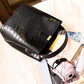 Crossbody Bag Women Crocodile Pattern Leather Anti-theft Zipper Large Capacity Bucket Shoulder Bag