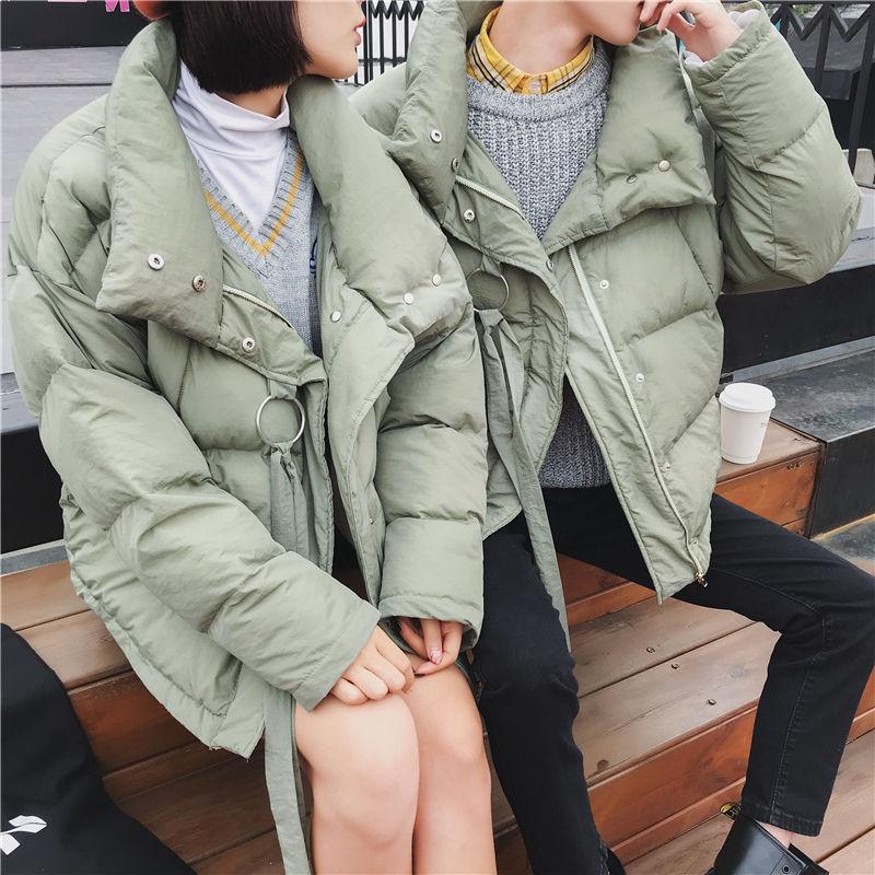 Fashion Trend Outdoor Pie To Overcome The Winter Big Fur Collar Loose Thick Windproof Warm Couple Cotton Clothing