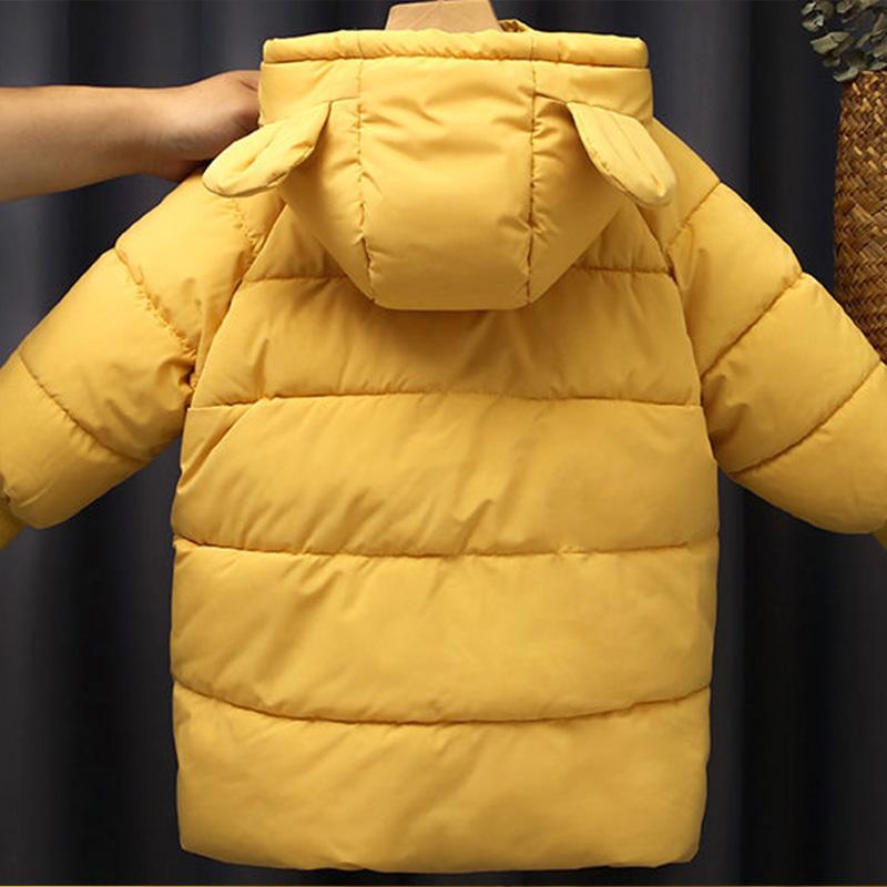 Children's Down Padded Jackets Mid-length Boys' Padded Jackets Girls' Baby Padded Jacket Foreign Fashion Outerwear Winter Children's Clothing