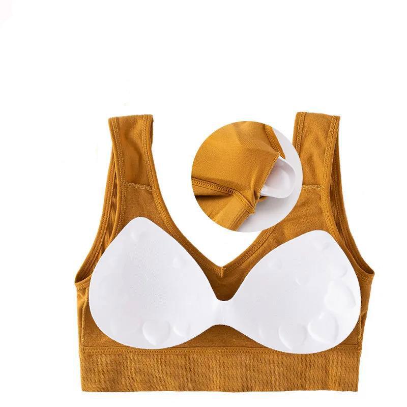 Korean Version of The Shock-proof Sling Gathered No Steel Ring Beautiful Back Elastic Skin-friendly Breathable Vest Type Women's Underwear Bra