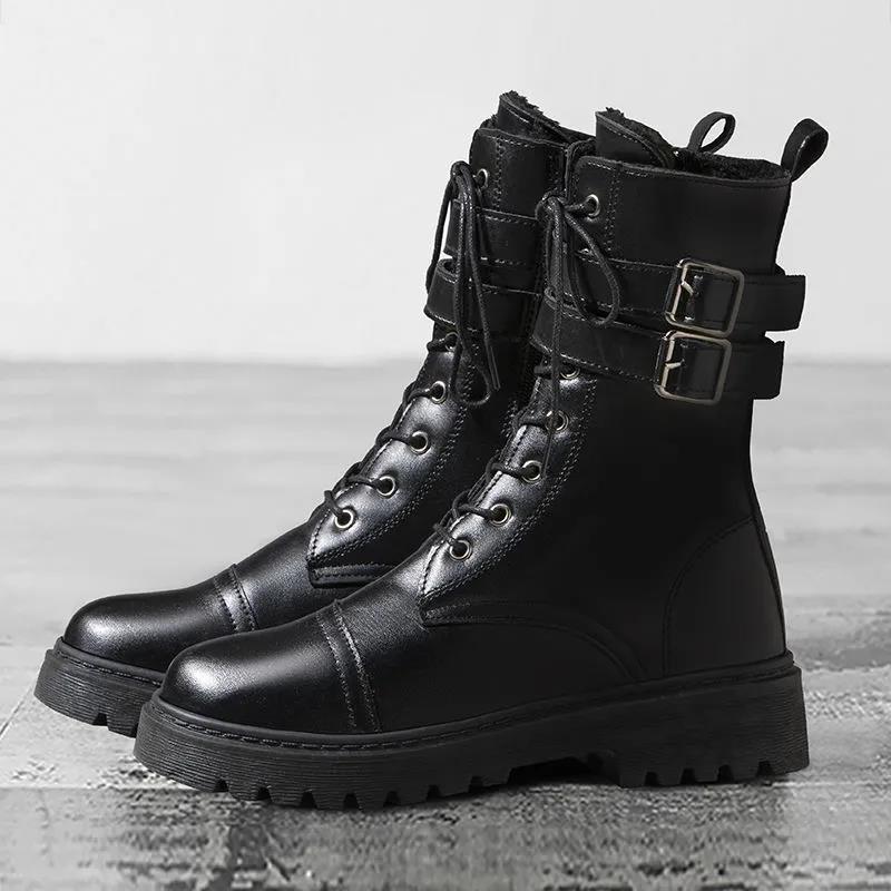 Women's Martin Boots Increased Tide Brand British Style Short Boots All-match Trendy Platform Boots