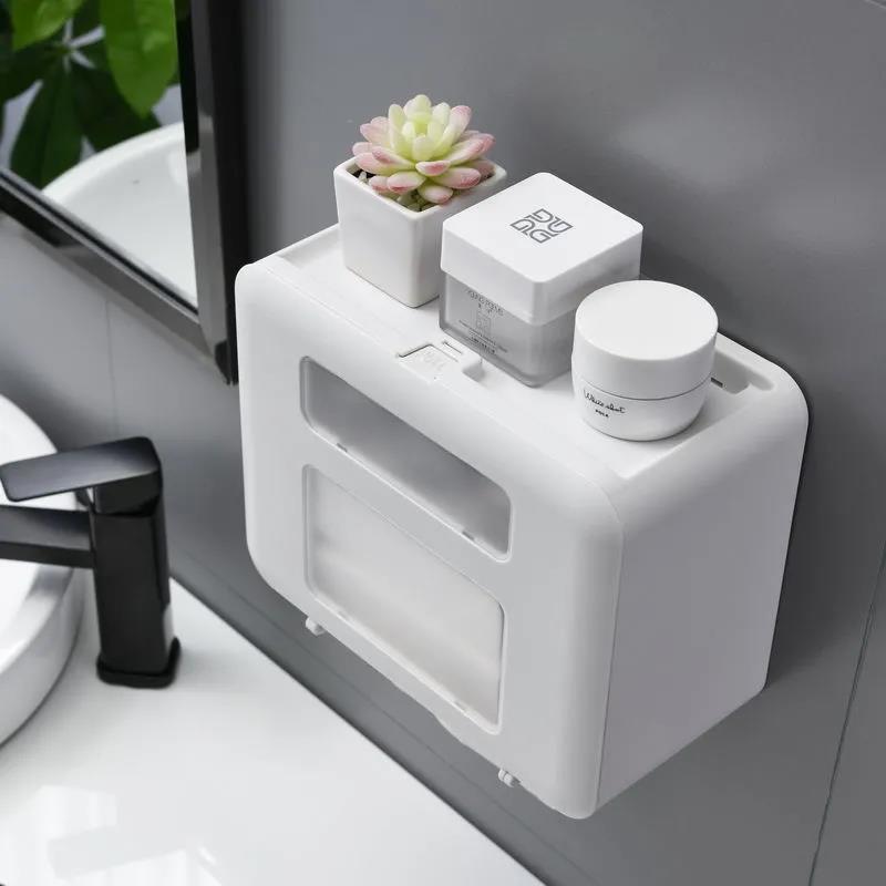 Bathroom Paper Towel Box Toilet Paper Home Waterproof Wall Hanging Creative Storage Rack