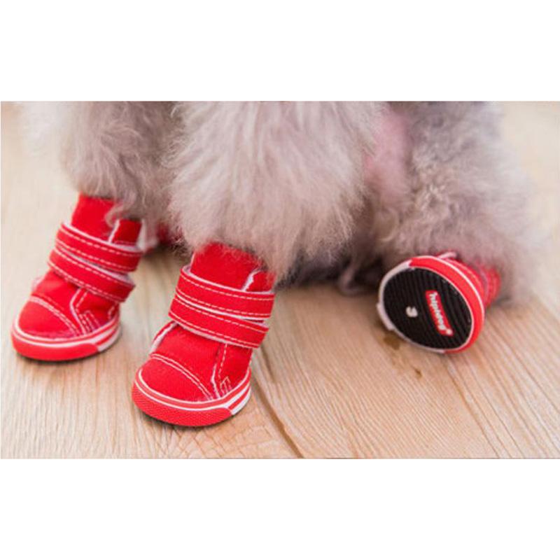 Puppy Dog Shoes Four Seasons Shoes for Teddy Bichon Small Dogs Waterproof Shoes Pet Dogs Cat Foot Covers Law Protective Foot Wear Outdoor Indoor Shoes