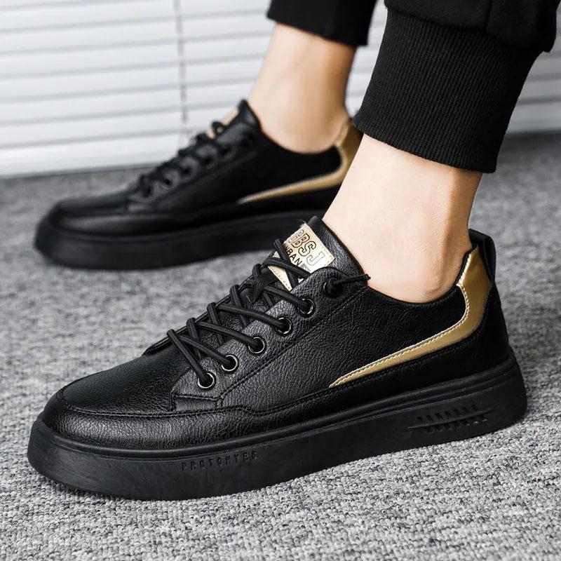 Spring Summer Men's Sports Shoes Korean Trend All-match Cotton Sneakers Casual Leather Shoes Wear-resistant Non-slip Running Shoes