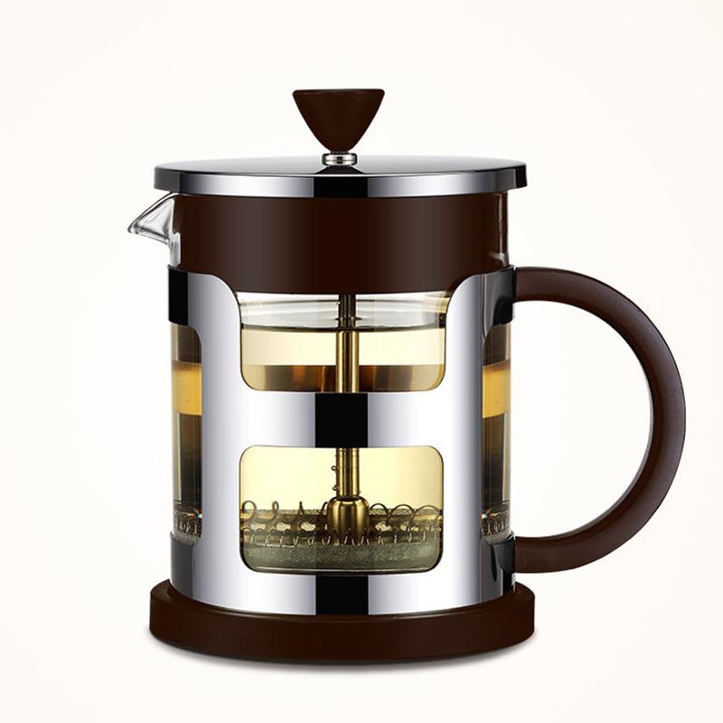 Manual Coffee Espresso Maker Pot Stainless Steel Glass Teapot French Coffee Tea Percolator Filter Press Plunger