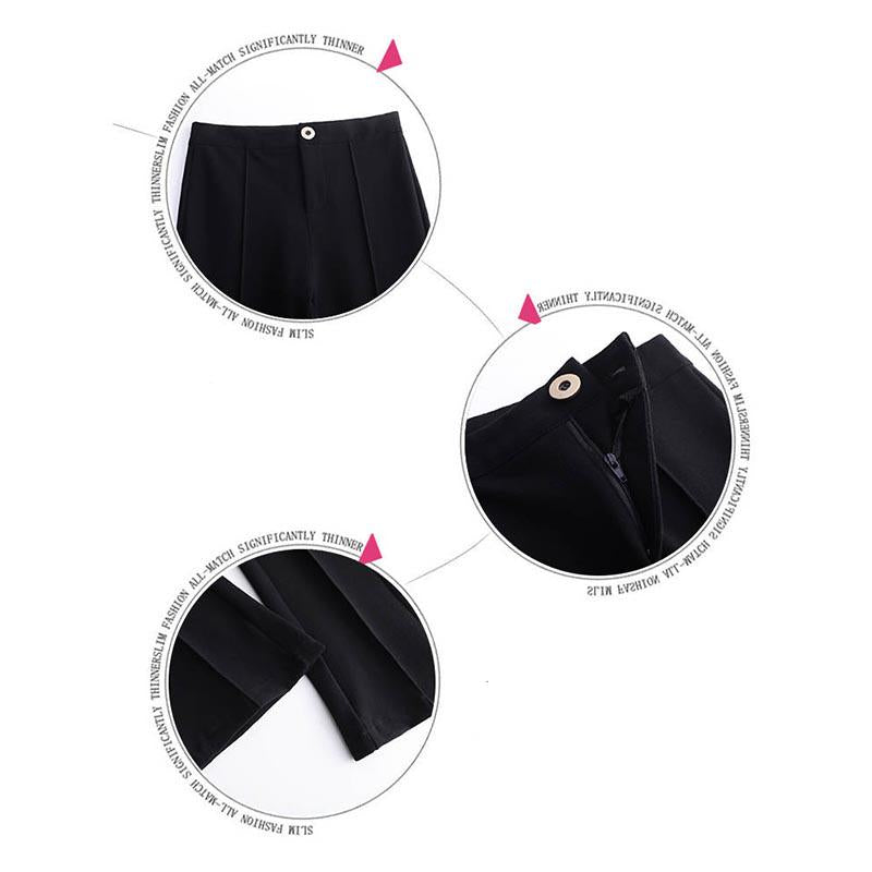 Woolen Trousers Female Was Thin High Waist Flared Pants Casual Straight Trousers Drape Trousers