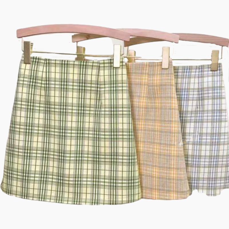 Women High Waist Pleated Skirt School Girl Plaid A-Line Flare Skater Short Skirt Uniforms Cosplay Sweet Girls