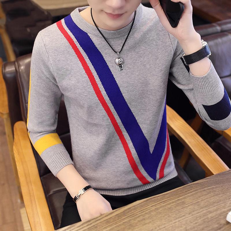 Pullovers Men Brand Clothing 2019 Autumn Winter Wool Slim Sweater Men Casual Striped Pull Jumper Men