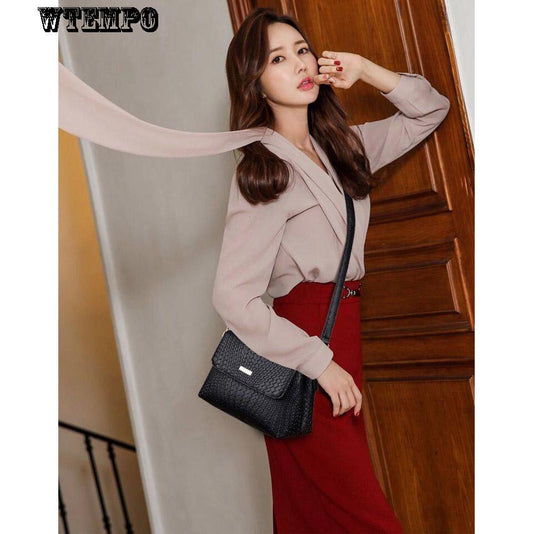 Women's Fashion Wild Trend Bag Leather Texture Handbags Shoulder Diagonal Package