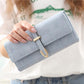 Luxury  Women Wallets Matte Leather Wallet Women Coin Purse Wallet Card Holder Wristlet Money Bag