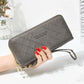 Double Zipper Women Wallets Lady Wristlet Handbags Purses Cards Holder Woman Long Wallet Coin Purse