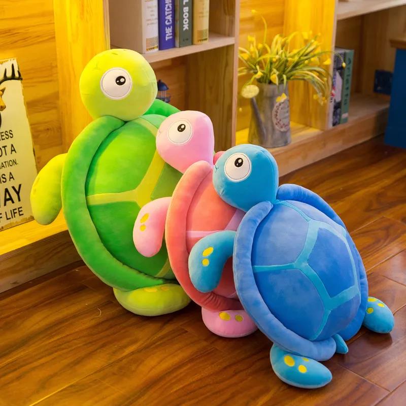 Children's Plush Animal Toys Soft Multicolor Turtle Plush Doll Cute Plush Animal Doll Pillow Boys Girls Birthday Gifts