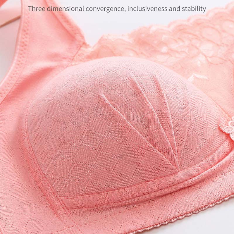 No Steel Ring Thin Vest-style Gathering Anti-sagging Breasts Breathable Tube Top Anti-lighting Large Size Underwear Comfortable Bra