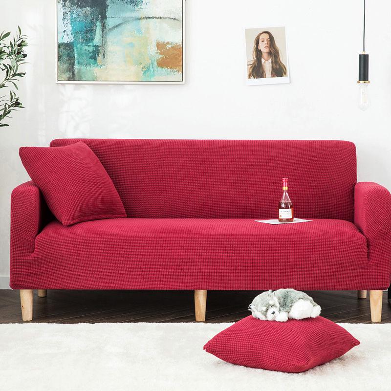 Skin-friendly Sofa Cover Elastic Non-slip L-shaped Sectional Living Room Sofa Cover Can Be Machine Washed Without Wrinkle