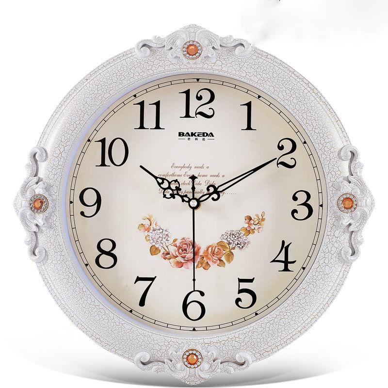 Modern Living Room Mute Wall Clock Fashion Creative Clock Personality Garden Big Clock European Style Wall Watch Household Quartz Clock