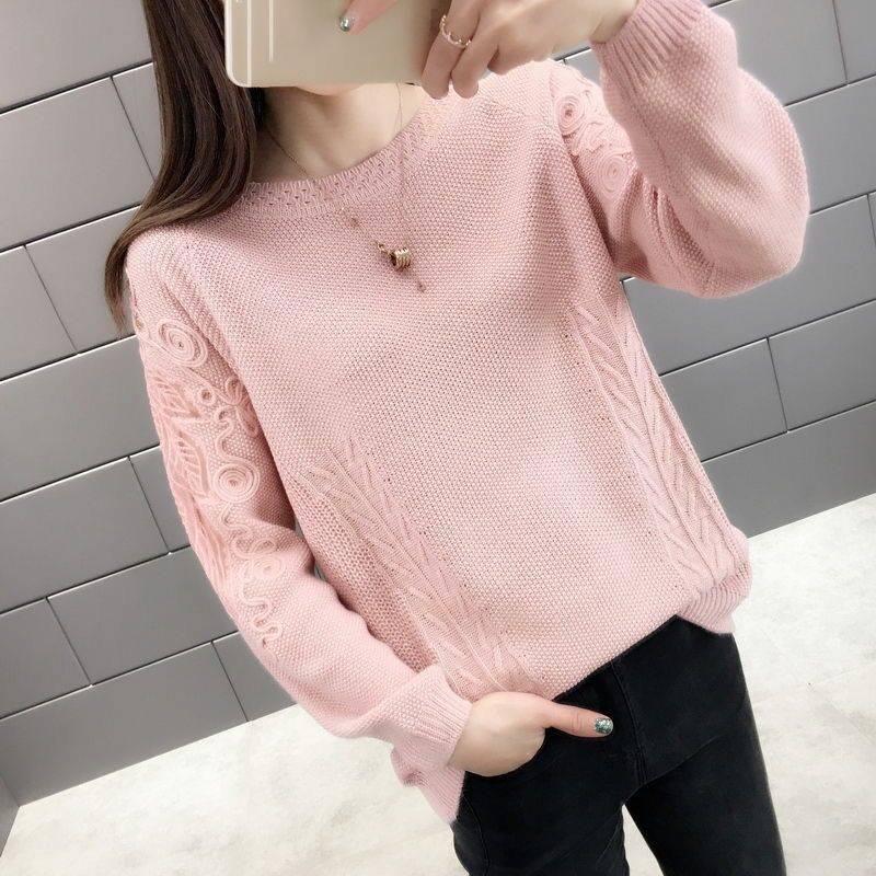 Women Fashion Casual Sweaters Ladies Girls Long Sleeve Pullover Knitted Tops Outwear Fits