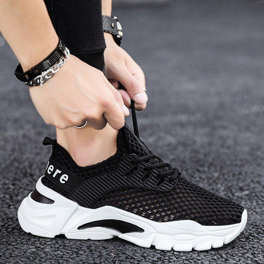 Summer Men's Mesh Shoes Breathable Thin All-match Sneakers Hollow Running Casual Mesh Shoes