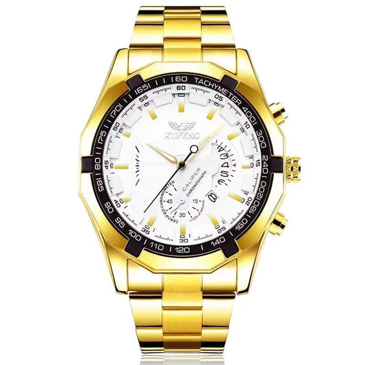 Sports Watch Men Automatic Mechanical Sub-dials Calendar Strap Mens Watches Top Brand Luxury