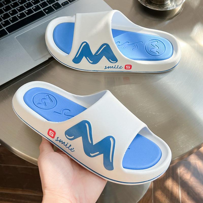 Men and Women Bathroom Home Slippers Cute Cartoon Non-slip Go Out Couple Beach Slippers