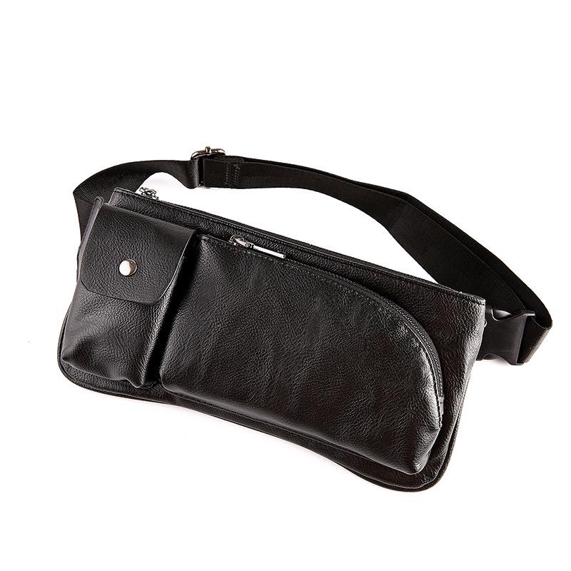 Waist Bag Men Portable Large Capacity Black Mobile Phone Bag Chest Bag Outdoor Sports Shoulder Bag