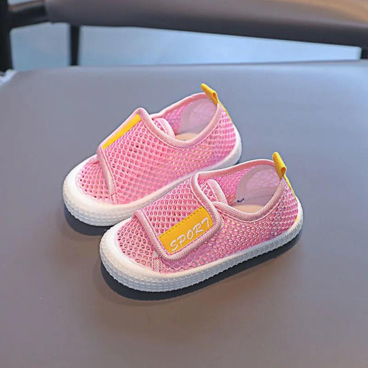 Children's Summer Sneakers Hollow Mesh Shoes Baby Soft-soled Indoor Shoes Girls White Shoes Boys