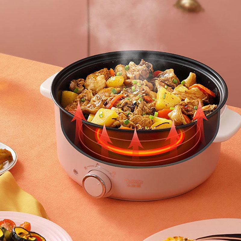 Multifunctional Electric Frying Pan Non-stick Pan Household Electric Heating Pan Student Dormitory Electric Skillet Cooking Pot