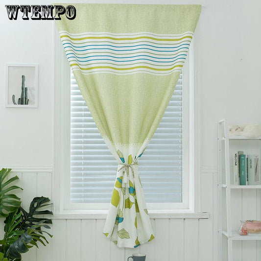 WTEMPO Bedroom Free Punching Curtain Finished Simple Modern Simple Velcro Paste Curtain Fabric