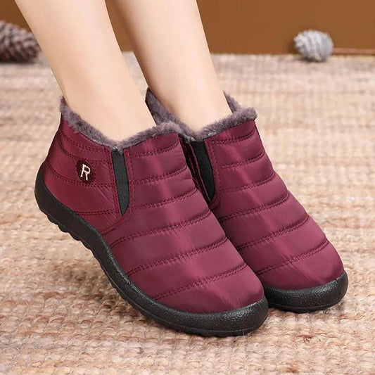 Winter Ladies Waterproof Short Cotton Shoes Cloth Shoes Women's Shoes Plus Velvet Warm Casual Shoes Thick Non-slip Shoes