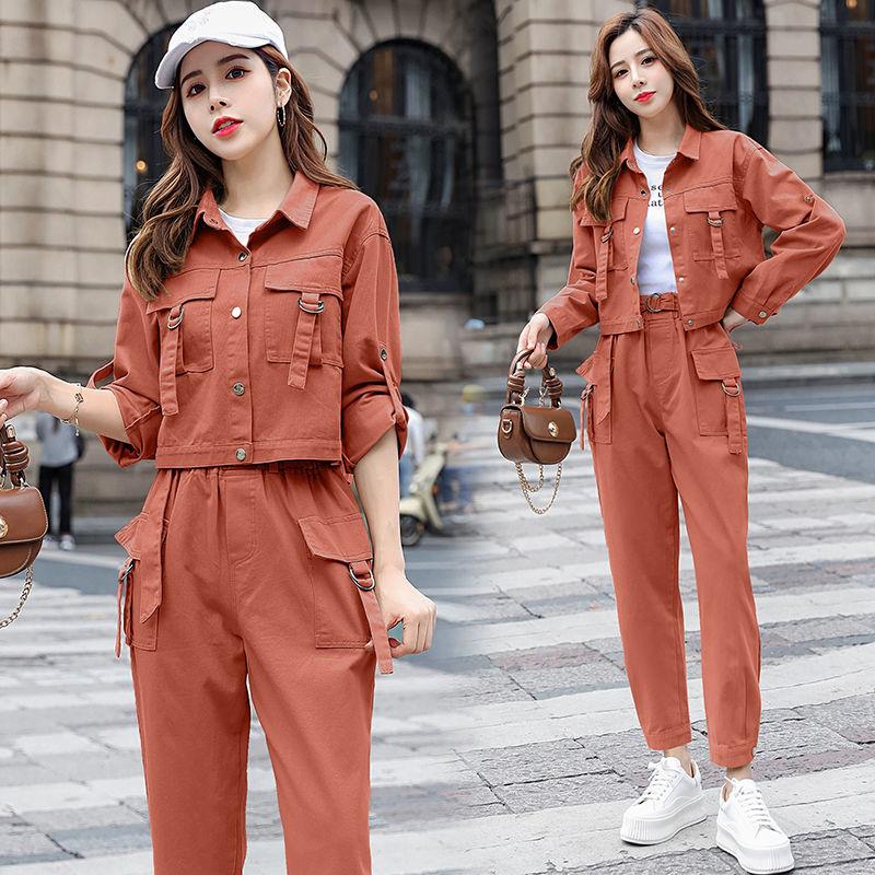 Workwear Suit Women Spring  Autumn Casual Fashion Professional Two-piece Trousers