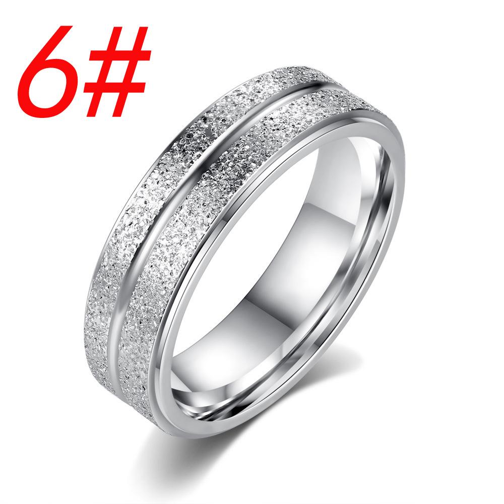 Simple Silver Frosted Couple Ring Wide Ring Proposal Ring Gift Jewelry for Women and Men Accessories