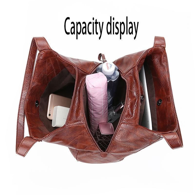 Big capacity European and American style Shoulder Handbag Trendy wild Woman bag Leather bag