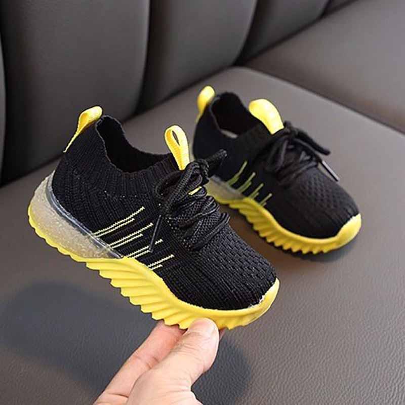 21-30 Summer Child Sneakers Kids Breathable Non-slip Basketball Shoes Lightweight Running Shoes Comfortable Deodorant Girls Shoes with Light