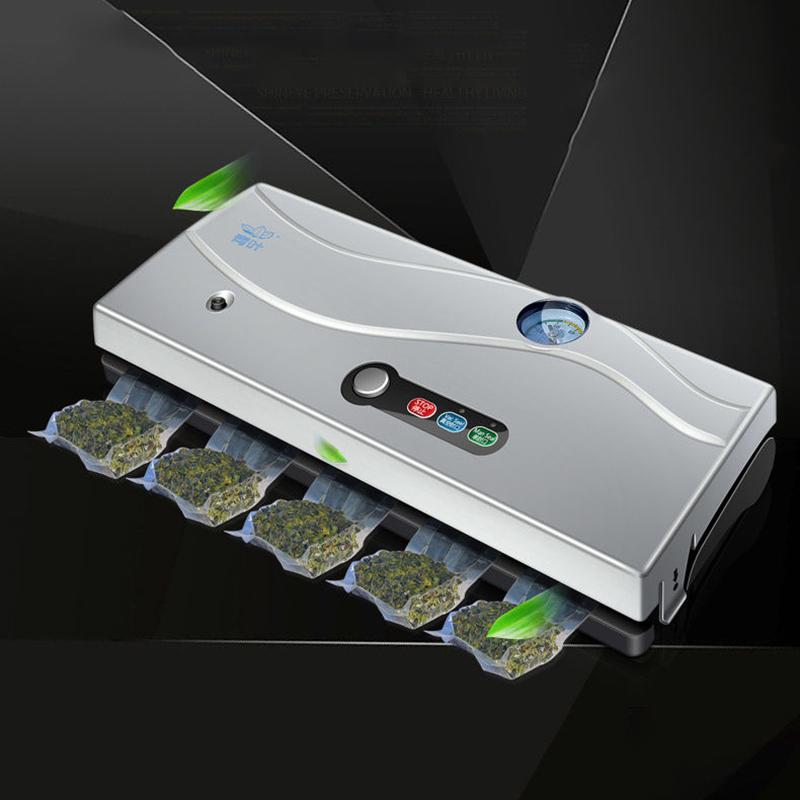 Best Food Vacuum Sealer 220V/110V Automatic Commercial Household Food Vacuum Sealer Packaging Machine Include 10Pcs Bags