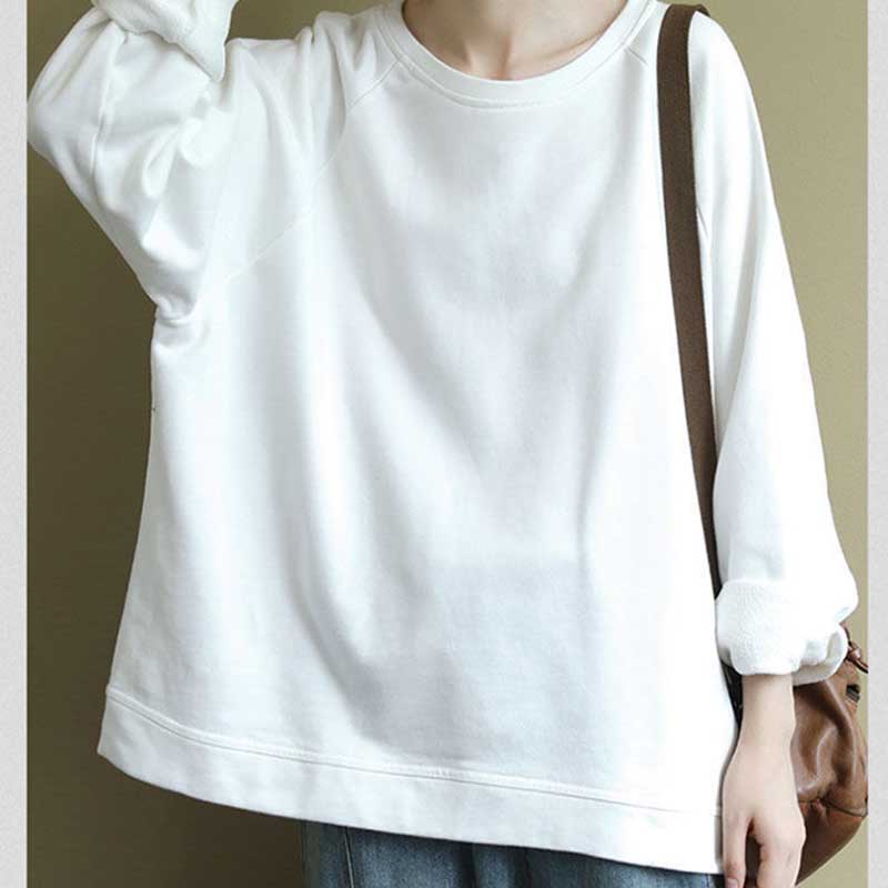 Sweatshirts Women's Spring and Autumn Fashion Round Neck Loose Large Size Casual T-shirt