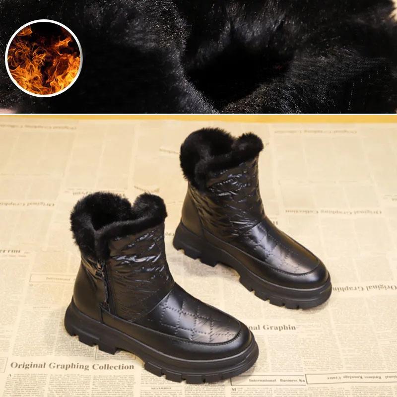 Thick-soled Snow Boots Women's Waterproof Winter Plus Velvet Cotton Shoes Wild Warm Cotton Boots Martin Short Boots