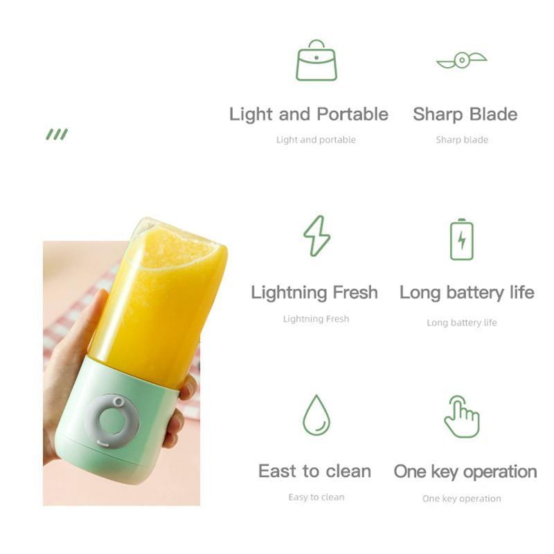 6 Cutter Mini Portable Juicers USB Electric Mixer Fruit Smoothie Blender for Machine Food Processor Maker Juice Extractor