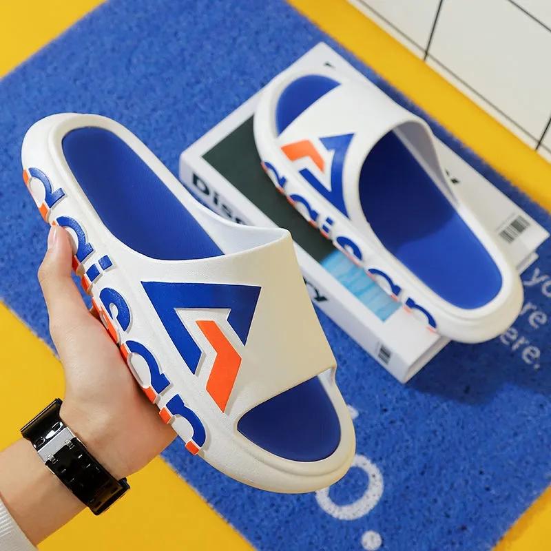 Men's and Women's Same Style Slippers Summer Indoor Bath Slippers Couples Outdoor Wear Thick Bottom Non-slip Slippers Beach Sports Slippers Flip Flops