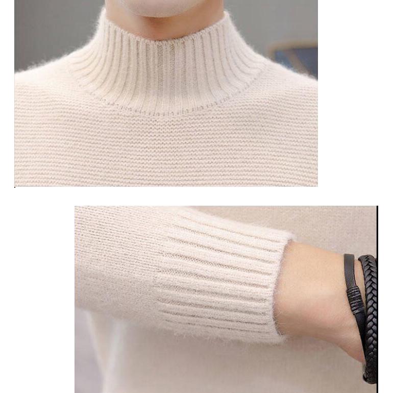 Winter Thick Warm Sweater Men Turtleneck Brand Mens Sweaters Slim Fit Pullover Men Knitwear Male