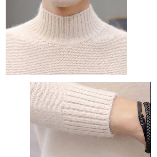 Winter Thick Warm Sweater Men Turtleneck Brand Mens Sweaters Slim Fit Pullover Men Knitwear Male