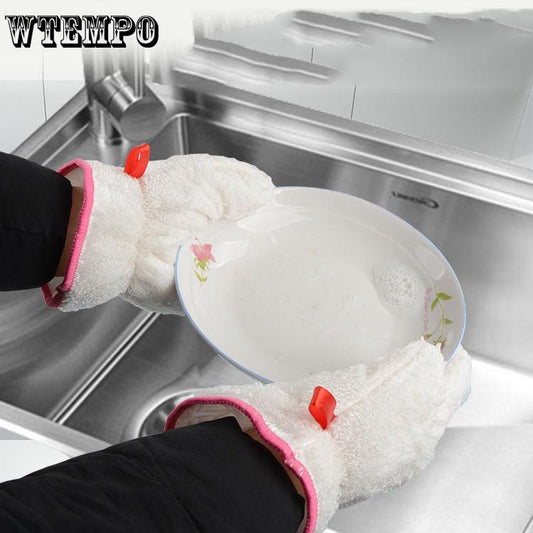 Brand Magic Bamboo Fiber Cleaning Sponge Dishwashing Brushes Dish Scrubber Gloves